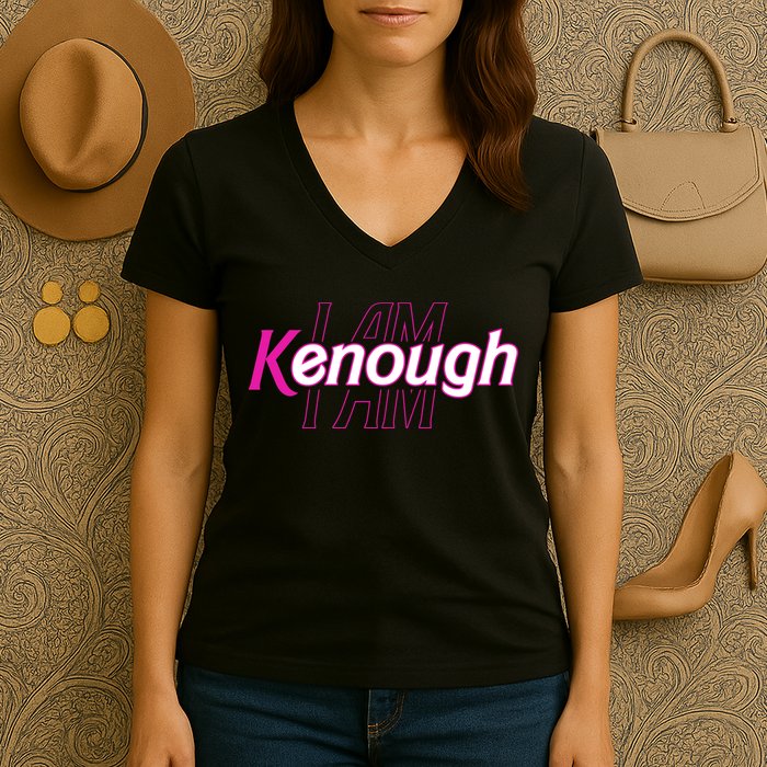 Pinky Im Ken I Am Kenough Funny Enough Women's V-Neck T-Shirt