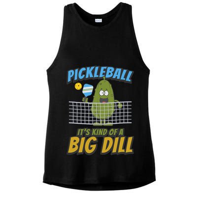 Pickleball ItS Kind Of A Big Dill Ladies PosiCharge Tri-Blend Wicking Tank