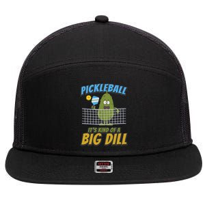 Pickleball ItS Kind Of A Big Dill 7 Panel Mesh Trucker Snapback Hat