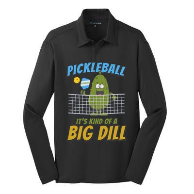 Pickleball ItS Kind Of A Big Dill Silk Touch Performance Long Sleeve Polo