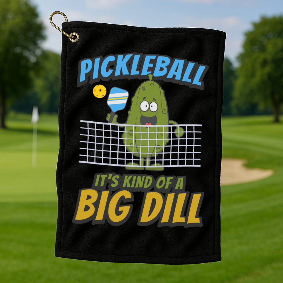 Pickleball ItS Kind Of A Big Dill Golf Towel