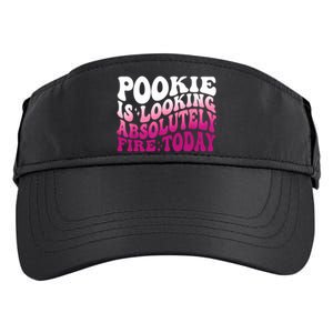 Pookie Is Looking Absolutely Fire Today Funny Groovy Pink Adult Drive Performance Visor