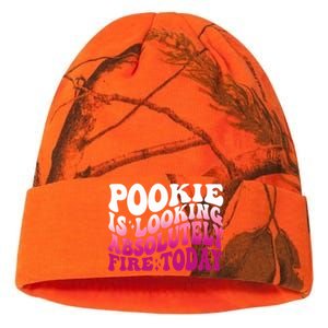 Pookie Is Looking Absolutely Fire Today Funny Groovy Pink Kati Licensed 12" Camo Beanie