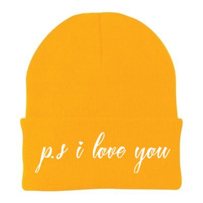 Ps I Love You Day Purple Knit Cap Winter Beanie