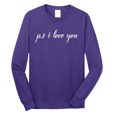 Ps I Love You Day Purple Long Sleeve Shirt