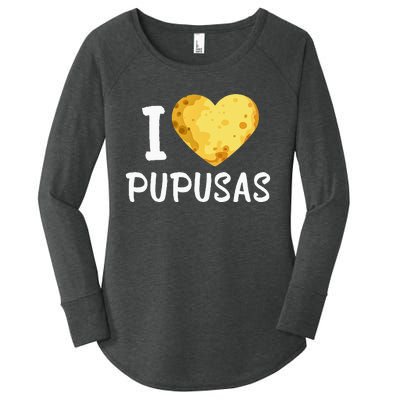 Pupusas I Love Pupusas Salvadorian Food Salvador Loroco Women's Perfect Tri Tunic Long Sleeve Shirt