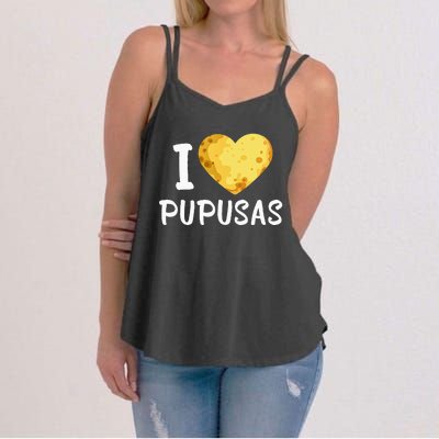 Pupusas I Love Pupusas Salvadorian Food Salvador Loroco Women's Strappy Tank