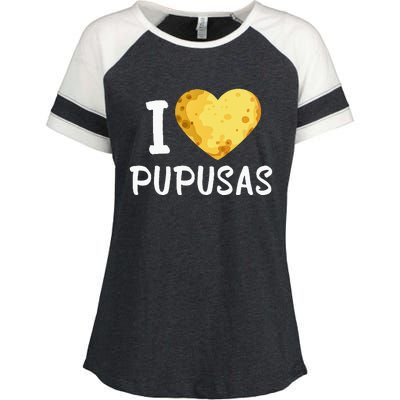 Pupusas I Love Pupusas Salvadorian Food Salvador Loroco Enza Ladies Jersey Colorblock Tee