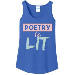 Poetry Is Lit Gift Poet Poetry Quotes Gift Ladies Essential Tank