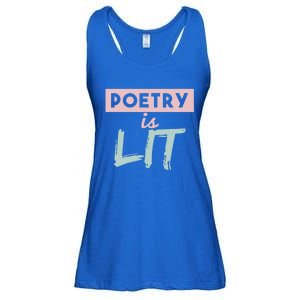 Poetry Is Lit Gift Poet Poetry Quotes Gift Ladies Essential Flowy Tank