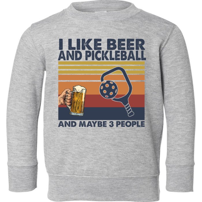 Pickleball I Like Beer LQT Toddler Sweatshirt