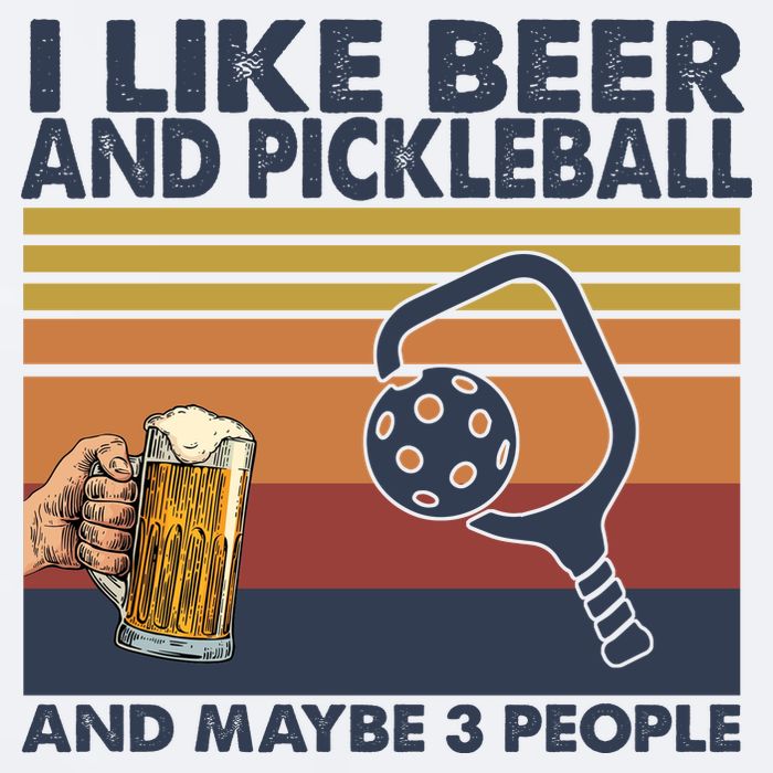 Pickleball I Like Beer LQT Sueded Cloud Jersey T-Shirt