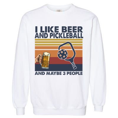 Pickleball I Like Beer LQT Garment-Dyed Sweatshirt