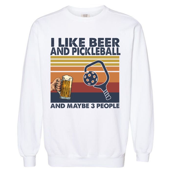 Pickleball I Like Beer LQT Garment-Dyed Sweatshirt