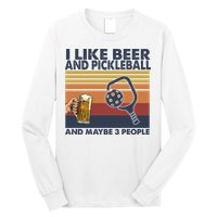 Pickleball I Like Beer LQT Long Sleeve Shirt