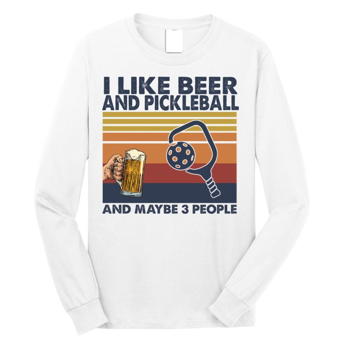 Pickleball I Like Beer LQT Long Sleeve Shirt