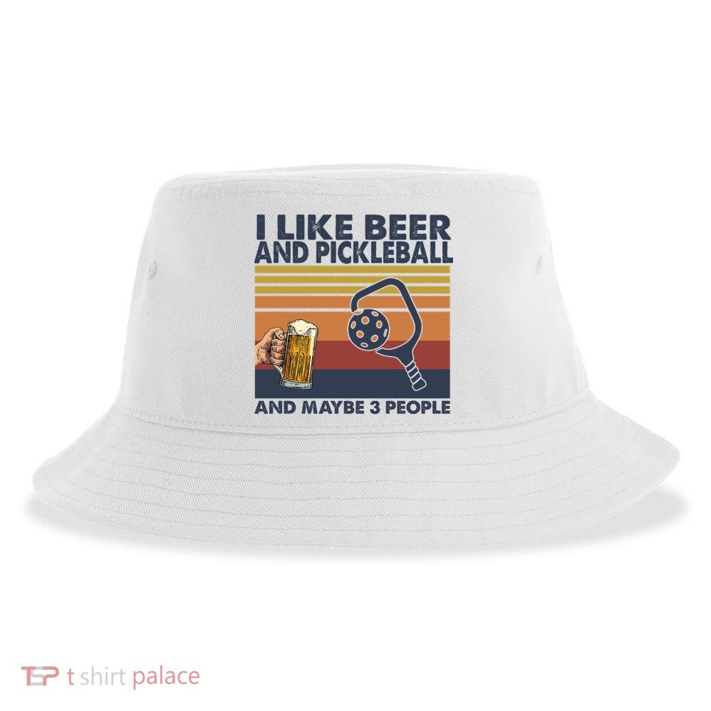 Pickleball I Like Beer LQT Sustainable Bucket Hat