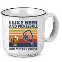 Pickleball I Like Beer LQT 15oz Campfire Ceramic Mug