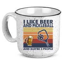 Pickleball I Like Beer LQT 15oz Campfire Ceramic Mug