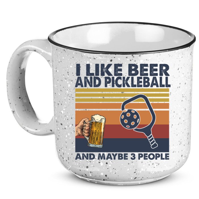Pickleball I Like Beer LQT 15oz Campfire Ceramic Mug