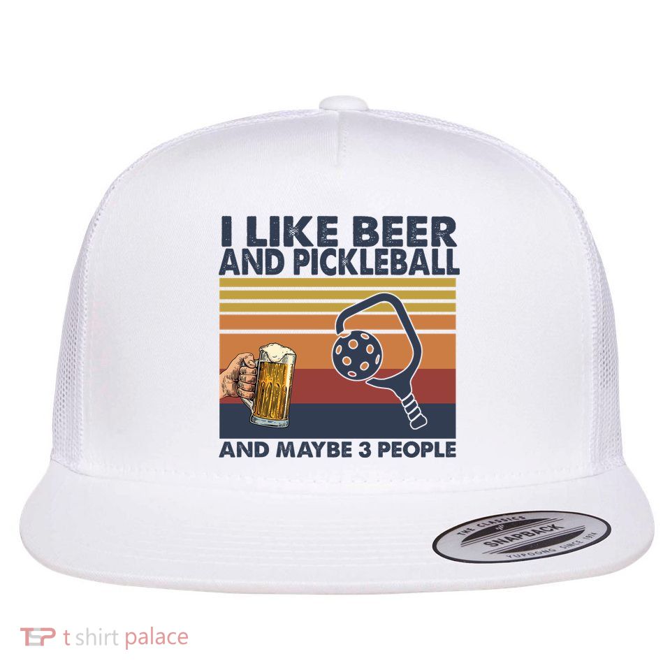 Pickleball I Like Beer LQT Flatbill Hat