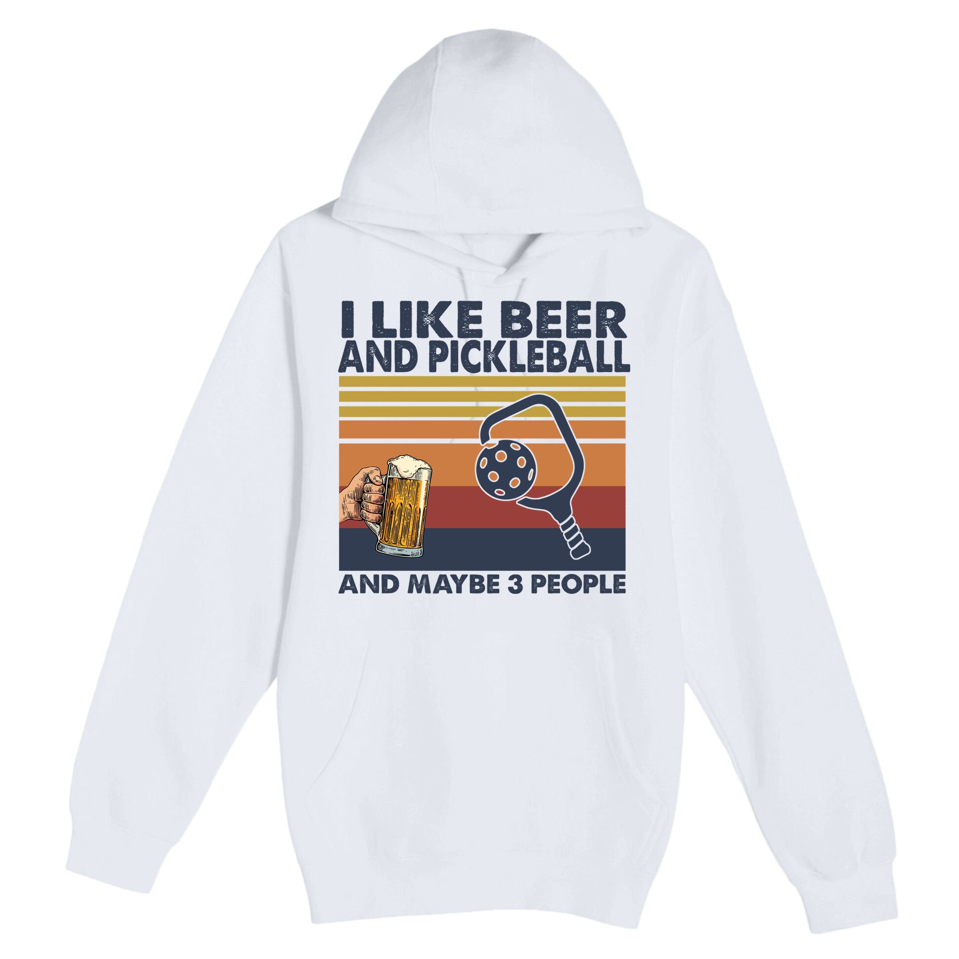 Pickleball I Like Beer LQT Premium Pullover Hoodie