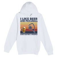 Pickleball I Like Beer LQT Premium Pullover Hoodie
