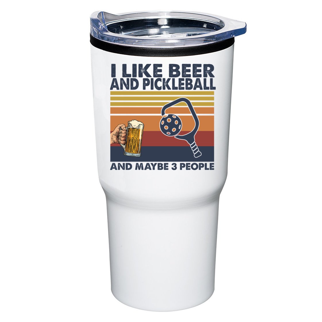 Pickleball I Like Beer LQT Tumbler