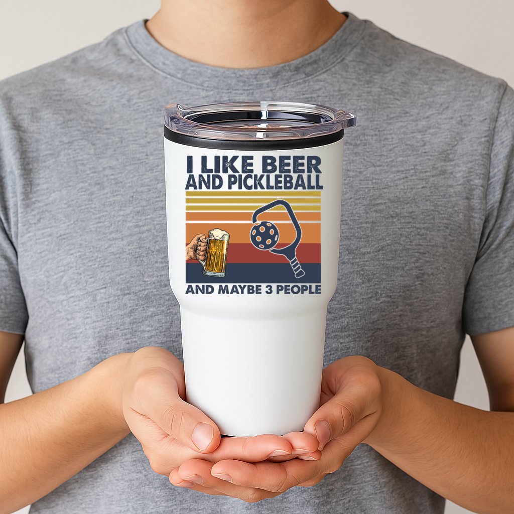 Pickleball I Like Beer LQT Tumbler