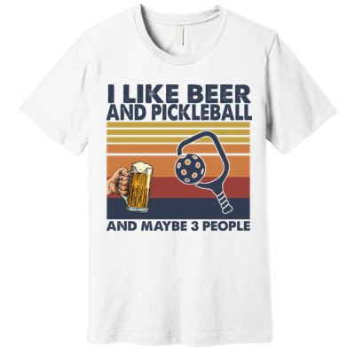 Pickleball I Like Beer LQT Premium T-Shirt