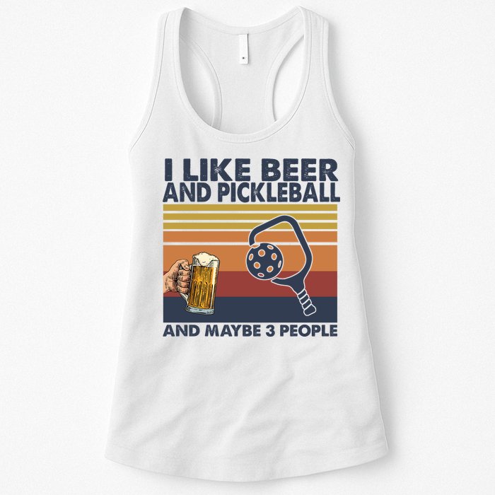 Pickleball I Like Beer LQT Womens Tank Top