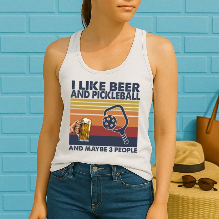 Pickleball I Like Beer LQT Womens Tank Top