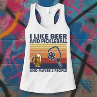 Pickleball I Like Beer LQT Womens Tank Top