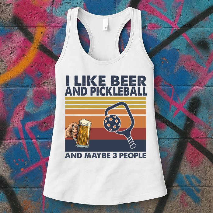 Pickleball I Like Beer LQT Womens Tank Top