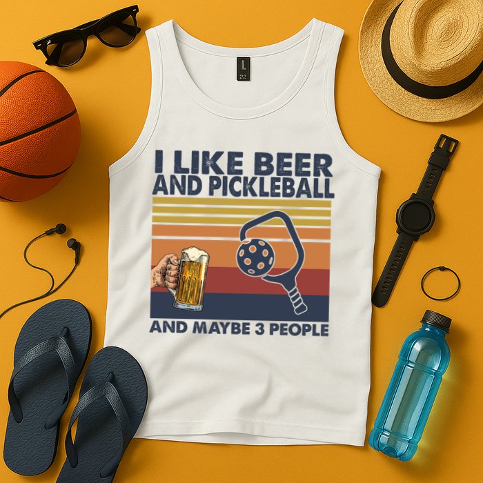 Pickleball I Like Beer LQT Tank Top