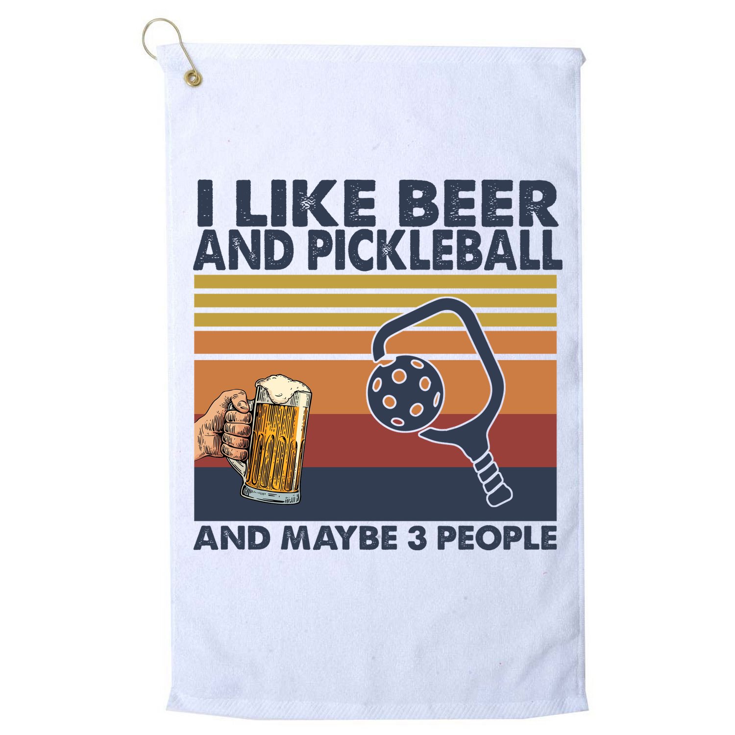 Pickleball I Like Beer LQT Golf Towel