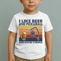 Pickleball I Like Beer LQT Toddler T-Shirt