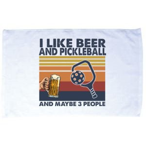 Pickleball I Like Beer LQT Microfiber Hand Towel