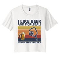 Pickleball I Like Beer LQT Crop Top