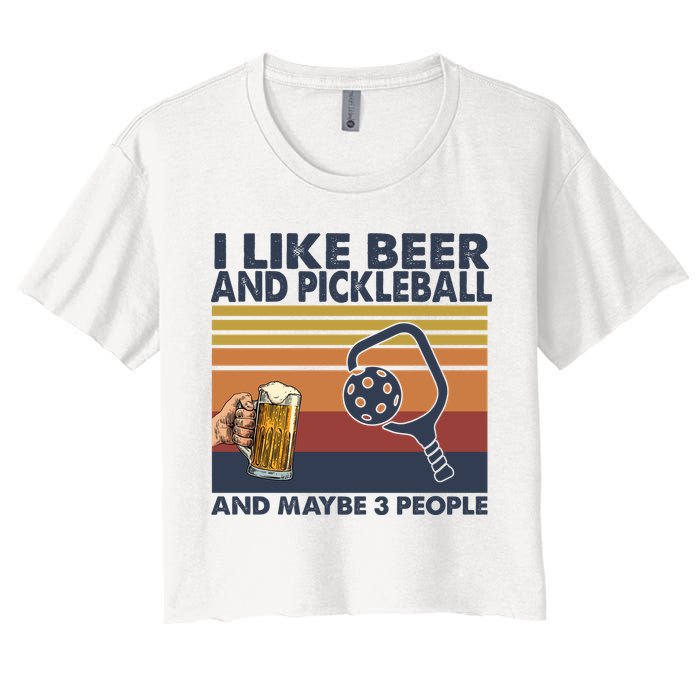 Pickleball I Like Beer LQT Crop Top