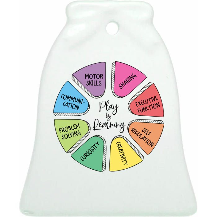 Play Is Learning Teacher Appreciation Ceramic Bell Ornament