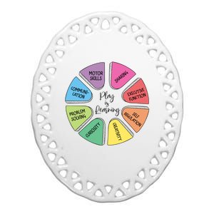 Play Is Learning Teacher Appreciation Ceramic Oval Ornament