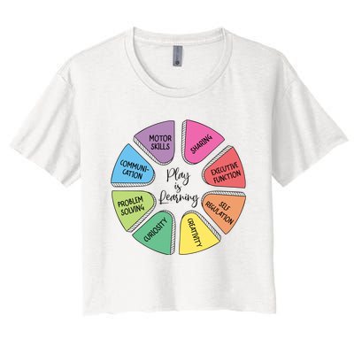 Play Is Learning Teacher Appreciation Women's Crop Top Tee