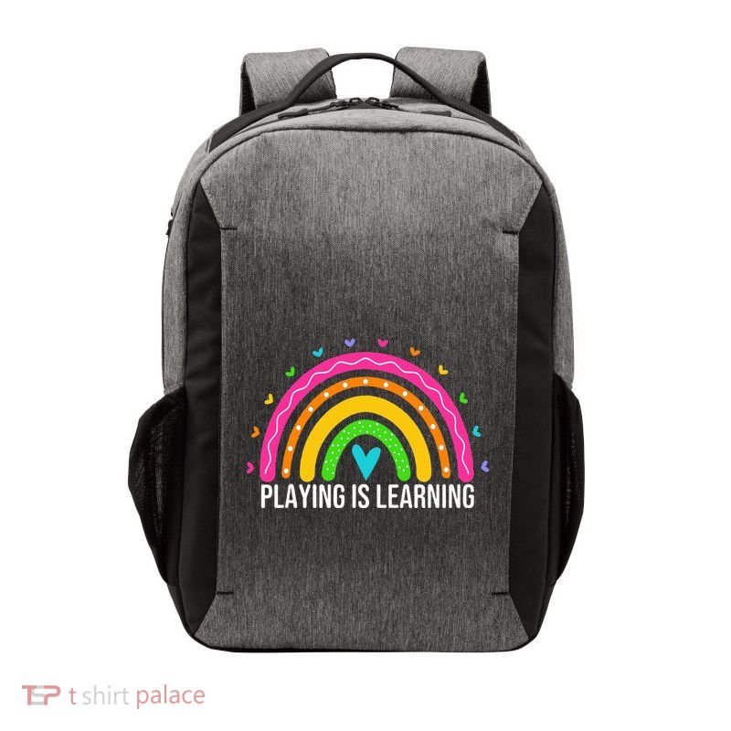 Playing Is Learning Early Childhood Education Ece Teacher Vector Backpack