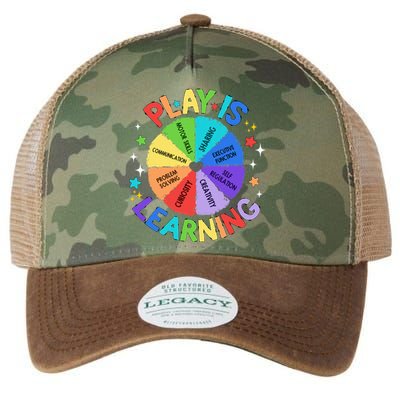 Play Is Learning Teachers Preschool Kindergartner Legacy Tie Dye Trucker Hat