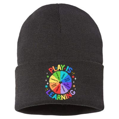 Play Is Learning Teachers Preschool Kindergartner Sustainable Knit Beanie