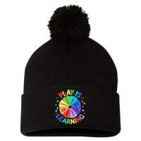 Play Is Learning Teachers Preschool Kindergartner Pom Pom 12in Knit Beanie