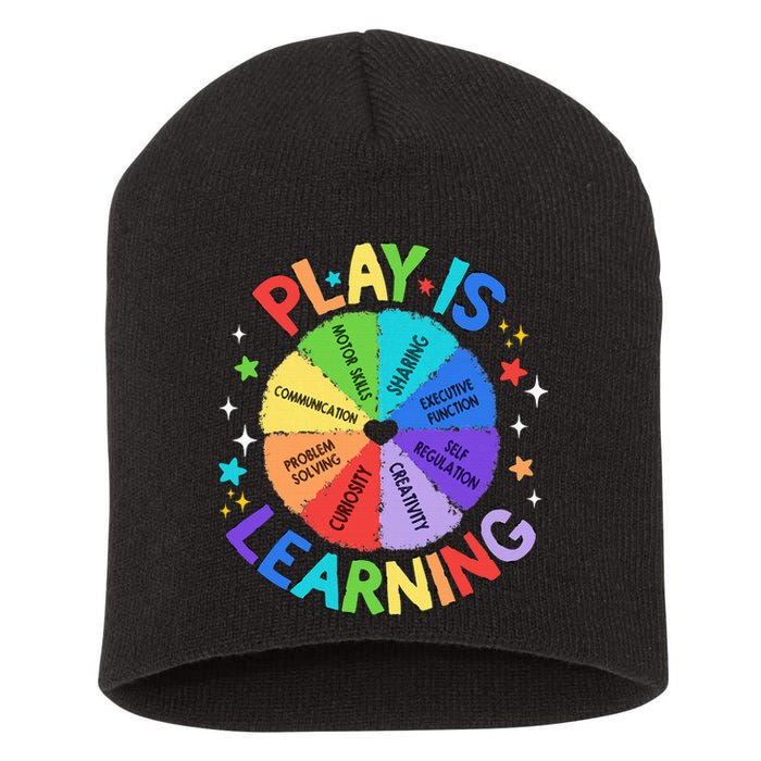 Play Is Learning Teachers Preschool Kindergartner Short Acrylic Beanie