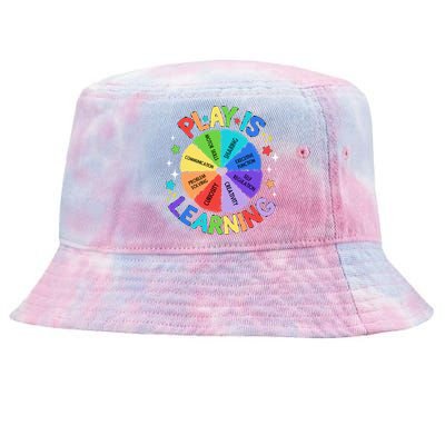 Play Is Learning Teachers Preschool Kindergartner Tie-Dyed Bucket Hat