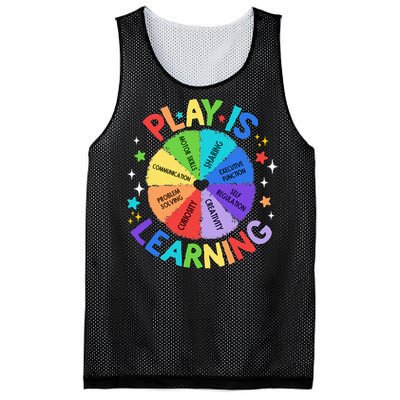 Play Is Learning Teacher Kindergarten Mesh Reversible Basketball Jersey Tank